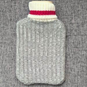 Gray Knit Hot Water Bottle
